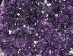 Dark Purple Amethyst Cluster On Wood Base #52634-2